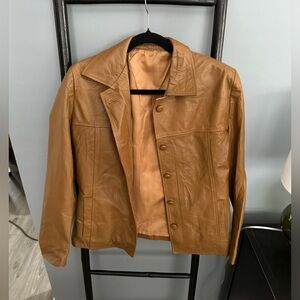 Poppy’s vintage leather jacket